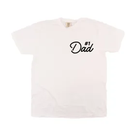 #1 Dad (Ace, Black, Pocket) - Tee (Vintage White, Short Sleeve)