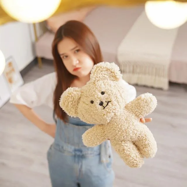 11-15cm Cashmere Teddy Bear Doll Bouquet Pendant Soft Animals Plush Toy Stuffed Girls Kids Friends Nice Birthday Wedding Gifts