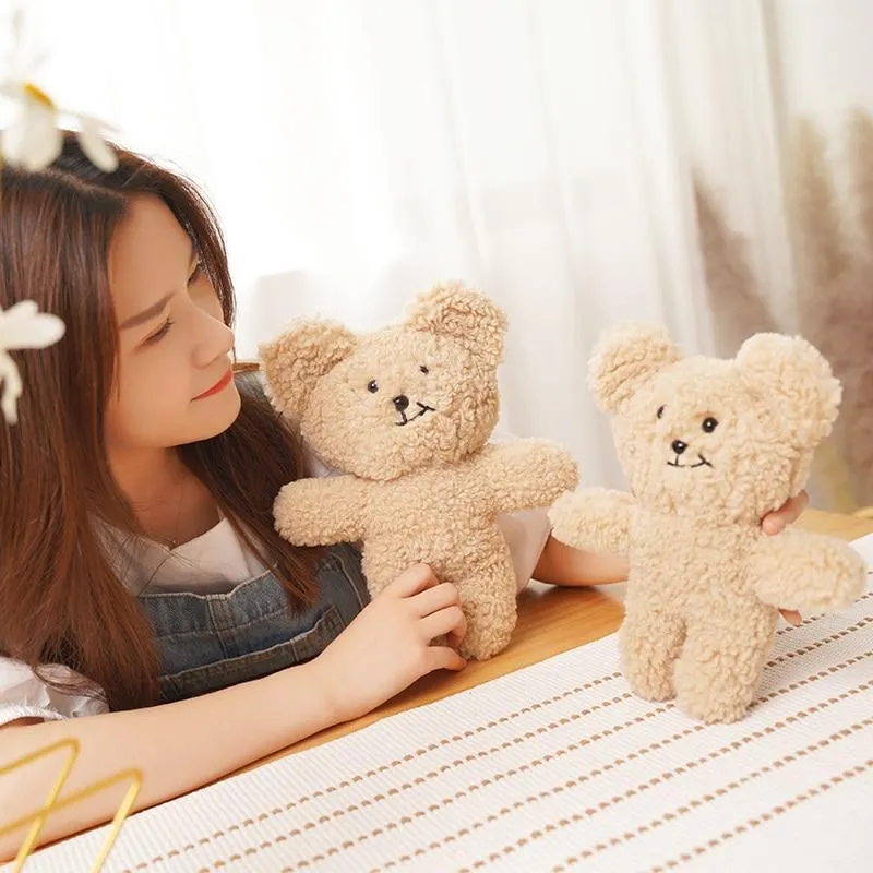 11-15cm Cashmere Teddy Bear Doll Bouquet Pendant Soft Animals Plush Toy Stuffed Girls Kids Friends Nice Birthday Wedding Gifts