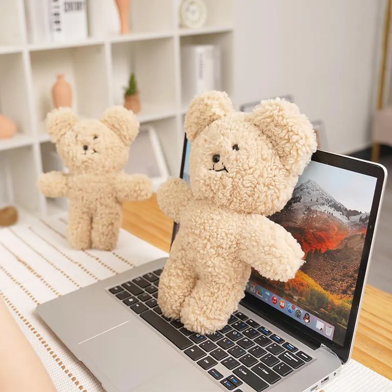 11-15cm Cashmere Teddy Bear Doll Bouquet Pendant Soft Animals Plush Toy Stuffed Girls Kids Friends Nice Birthday Wedding Gifts