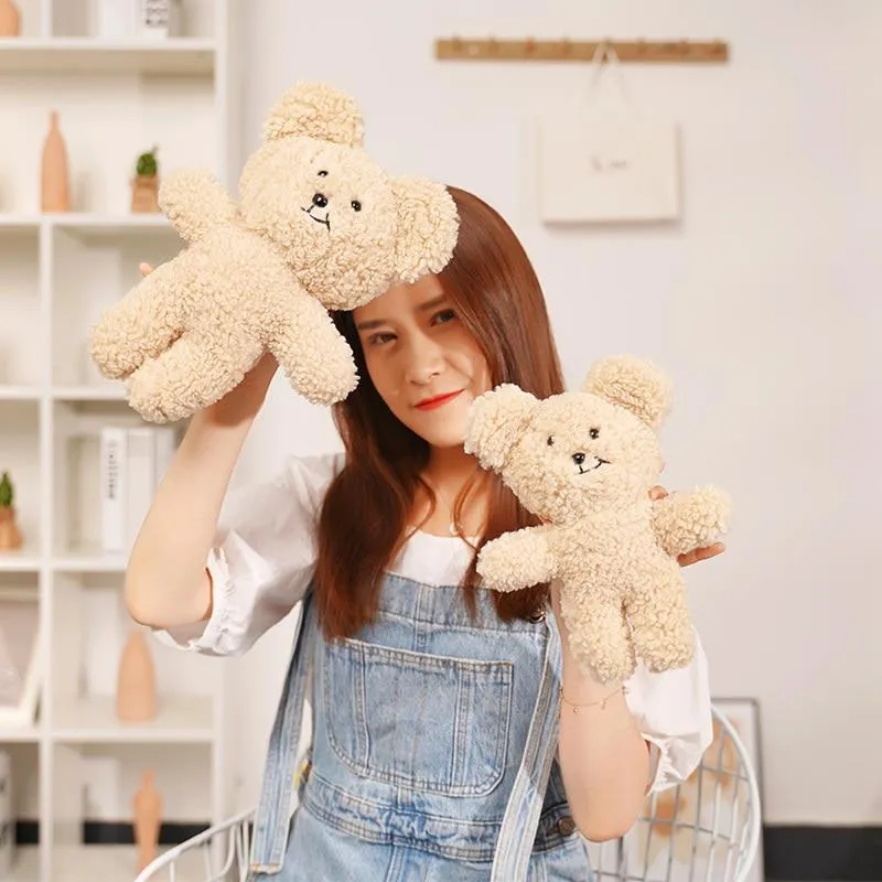 11-15cm Cashmere Teddy Bear Doll Bouquet Pendant Soft Animals Plush Toy Stuffed Girls Kids Friends Nice Birthday Wedding Gifts