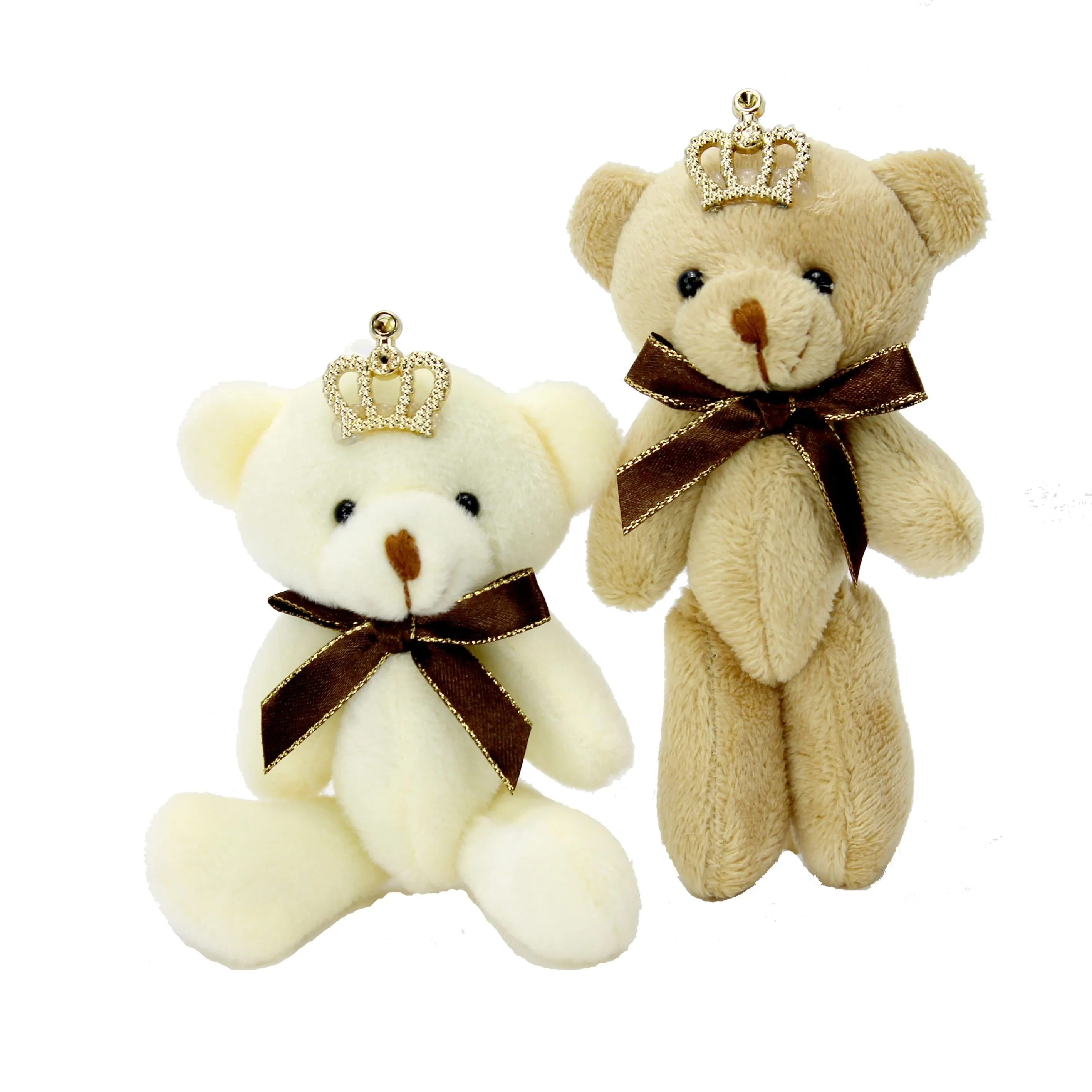 12 Pcs/lot Bow Tie 13 cm Mini Bear Dolls Plush Stuffed Toys,Girls Birthday Gift Small Pendant,Stuffed Plush Animals