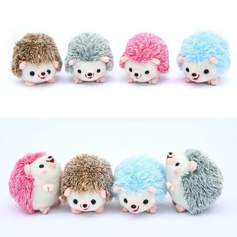 12CM Plush Hedgehog Toys Key Chain Ring Pendant Plush Toy Animal Stuffed Anime Car Fur Gifts for Women Girl Toys Doll