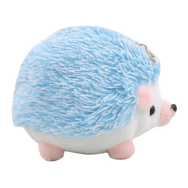 12CM Plush Hedgehog Toys Key Chain Ring Pendant Plush Toy Animal Stuffed Anime Car Fur Gifts for Women Girl Toys Doll