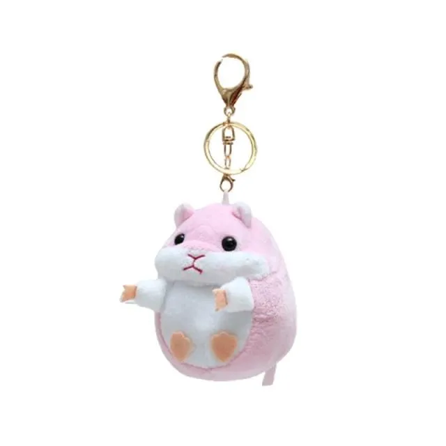 12CM Plush Hedgehog Toys Key Chain Ring Pendant Plush Toy Animal Stuffed Anime Car Fur Gifts for Women Girl Toys Doll