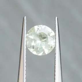 1.30CT ROUND SAPPHIRE, PALE LEMON YELLOW, 6.61X6.56MM, UNTREATED