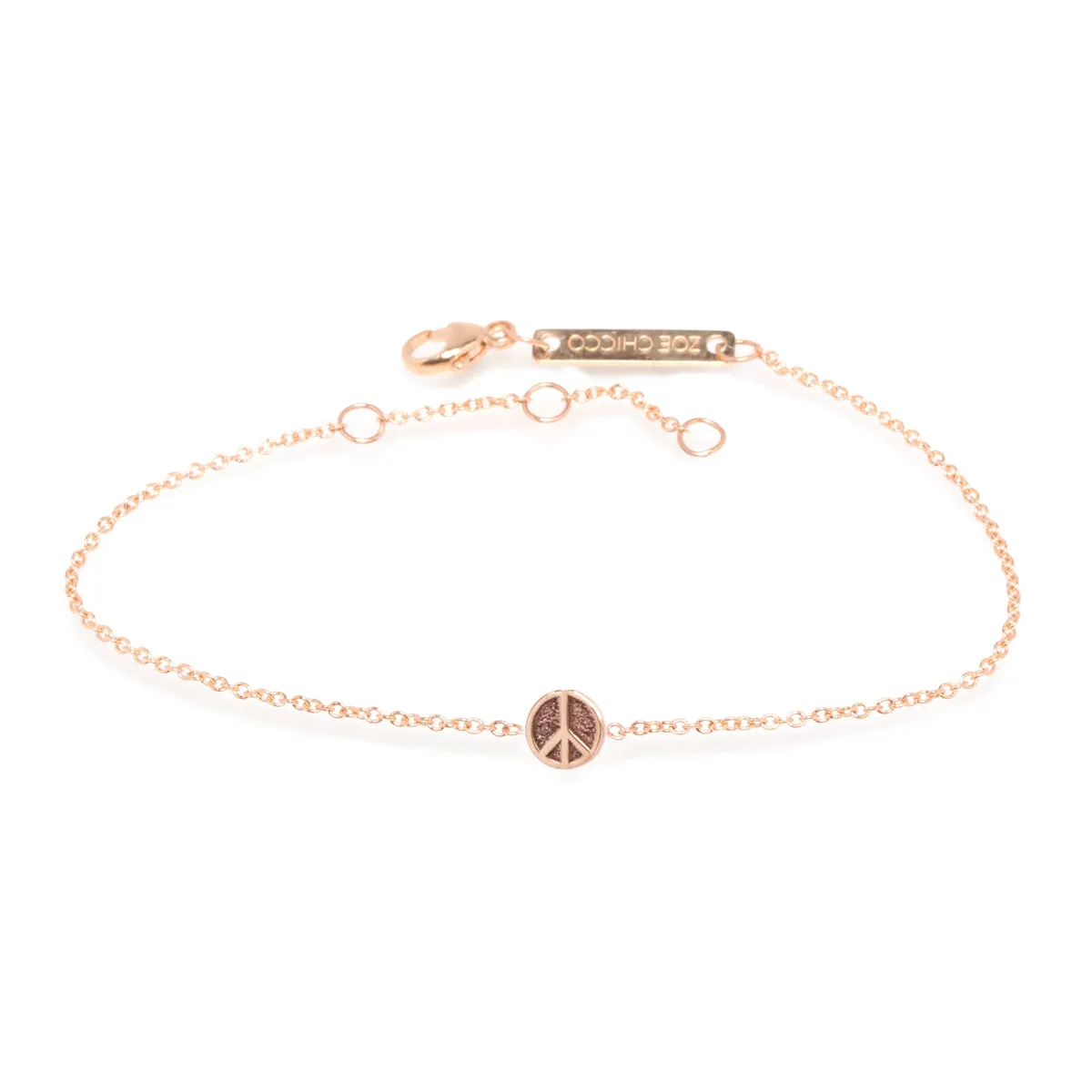 14k itty bitty peace sign bracelet