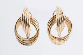 14k Yellow Gold Twisted Clip-On Earrings (13.99g.)