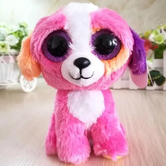 15CM Ty Beanie Boos Big Eyes Elephant Flamingo Seahorse Parrot Plush Stuffed Animal Super Soft Bedside Toys Doll Gift For Kids