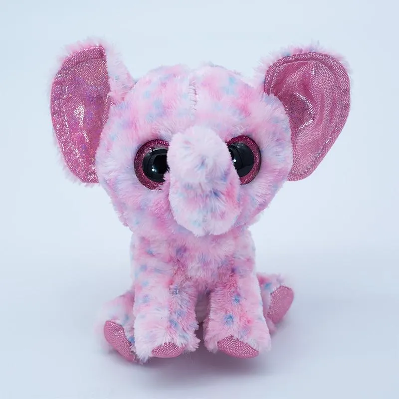 15CM Ty Beanie Boos Big Eyes Elephant Flamingo Seahorse Parrot Plush Stuffed Animal Super Soft Bedside Toys Doll Gift For Kids