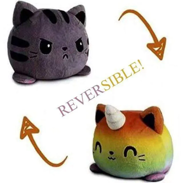 18 Styles Reversible Cat Unicorn Plush Stuffed Toy for Plush Animal Plush Animal Doublesided Flip Doll Cute Toys for Children