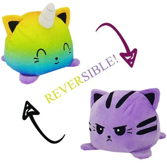 18 Styles Reversible Cat Unicorn Plush Stuffed Toy for Plush Animal Plush Animal Doublesided Flip Doll Cute Toys for Children