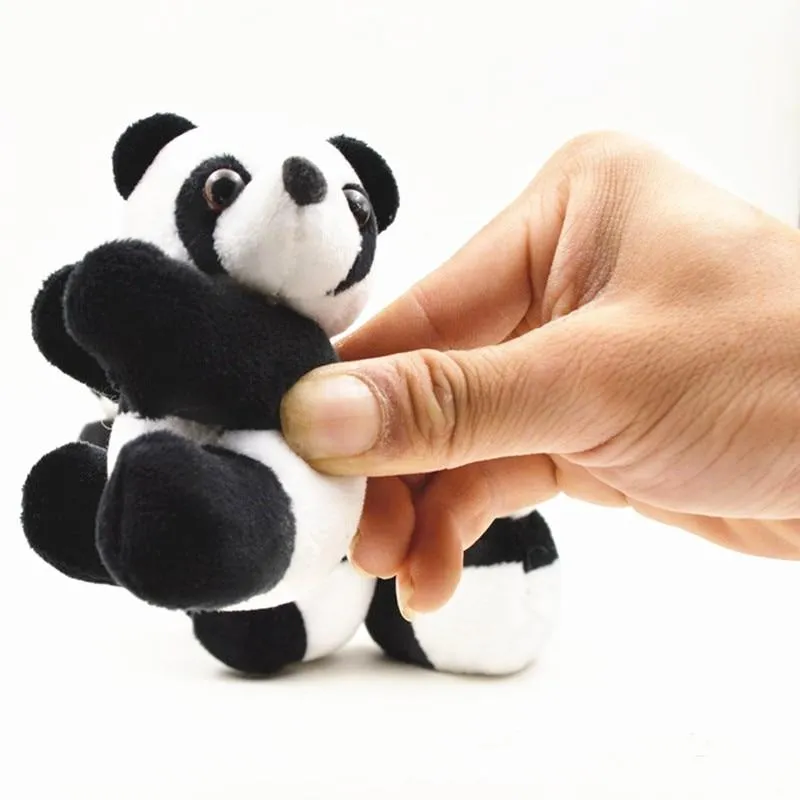 1PC Creative Plush Panda Clip Black White Hugging Panda Curtain Clip Bookmark Notes Small Stuffed Animal Doll  Souvenir Toys