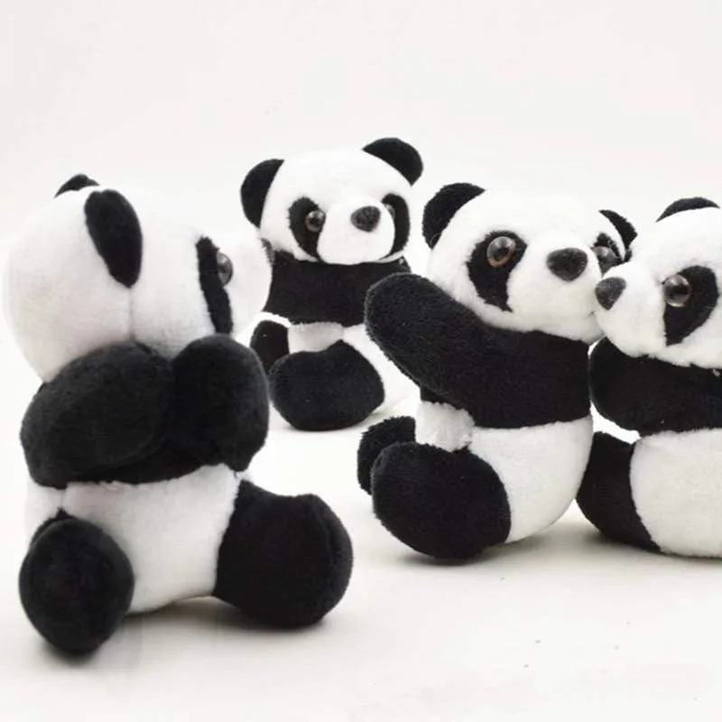 1PC Creative Plush Panda Clip Black White Hugging Panda Curtain Clip Bookmark Notes Small Stuffed Animal Doll  Souvenir Toys