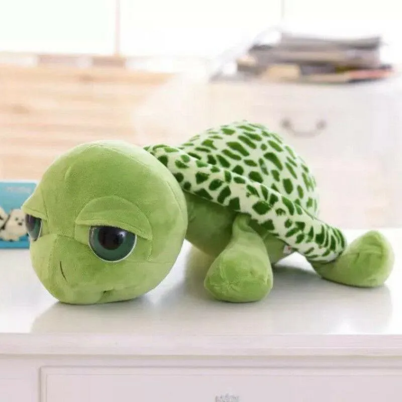 20CM Cute Baby Super Green Big Eyes Stuffed Tortoise Turtle Animal Plush Baby Toy Gift