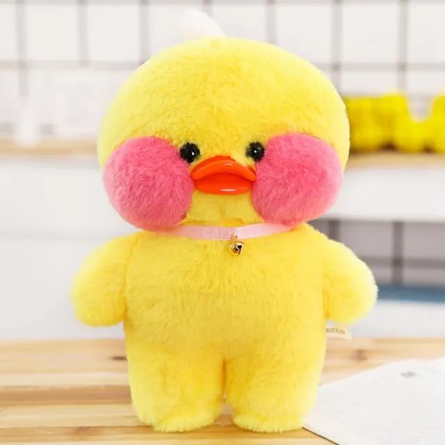 30cm Cute LaLafanfan Cafe Yellow Duck Plush Toy Creative Duck Stuffed Doll Soft Animal Dolls Baby Toys Birthday Gift for Girl