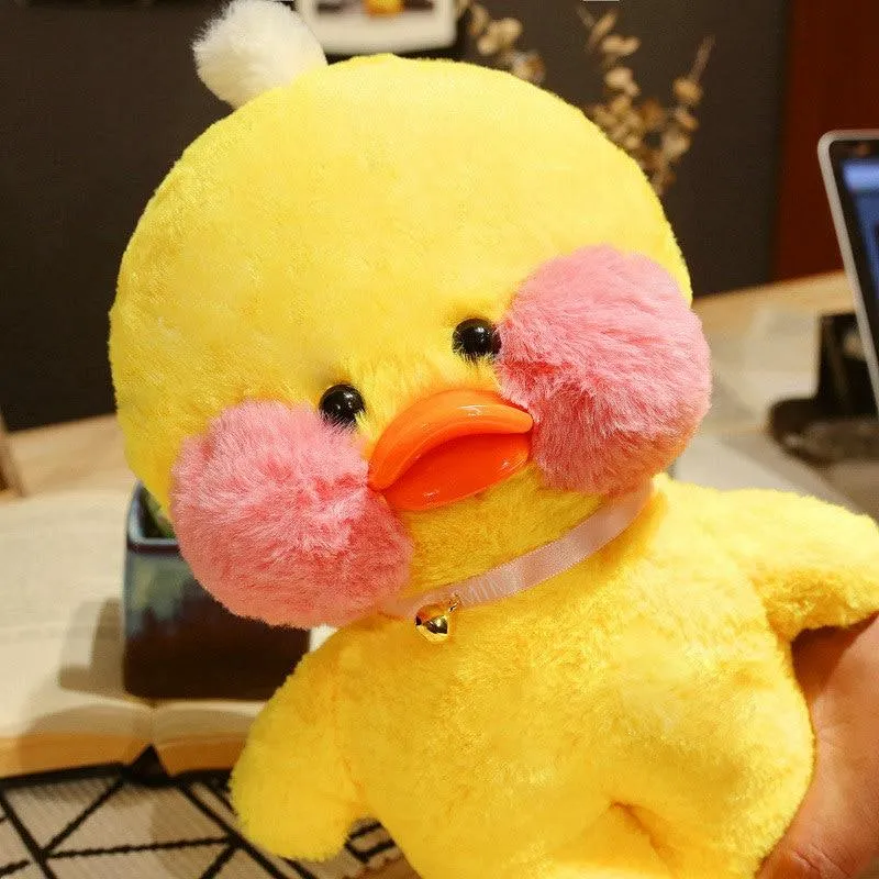 30cm Cute LaLafanfan Cafe Yellow Duck Plush Toy Creative Duck Stuffed Doll Soft Animal Dolls Baby Toys Birthday Gift for Girl