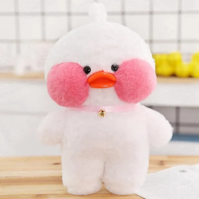 30cm Cute LaLafanfan Cafe Yellow Duck Plush Toy Creative Duck Stuffed Doll Soft Animal Dolls Baby Toys Birthday Gift for Girl