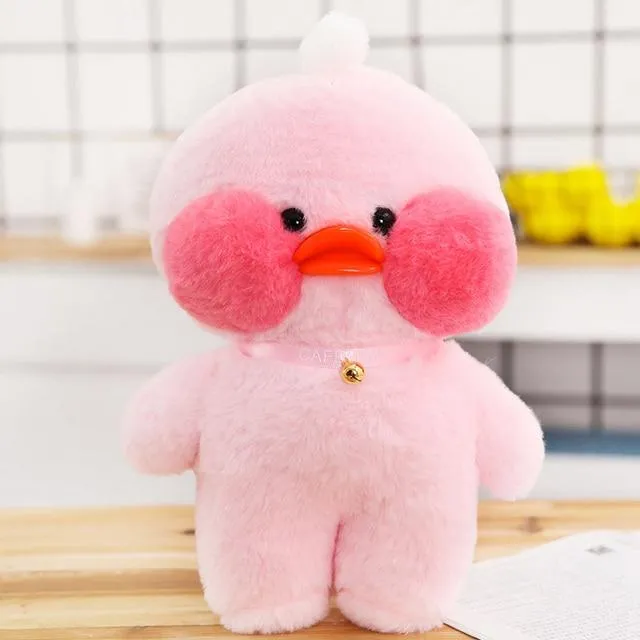 30cm Cute LaLafanfan Cafe Yellow Duck Plush Toy Creative Duck Stuffed Doll Soft Animal Dolls Baby Toys Birthday Gift for Girl