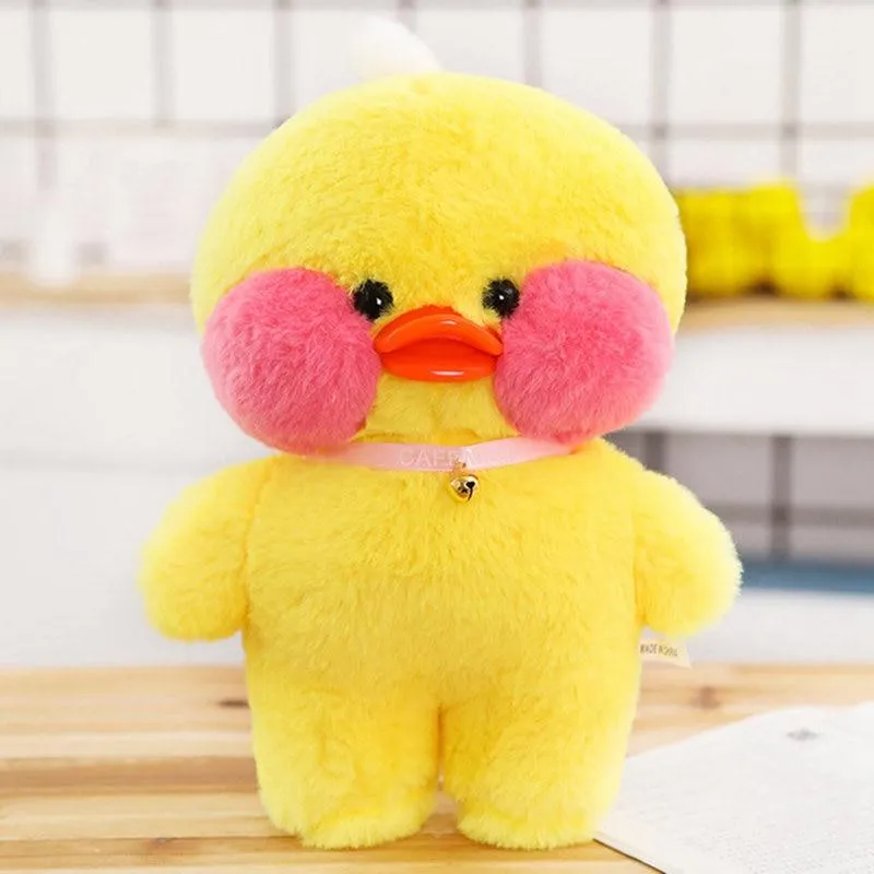 30cm Kawaii Plush Yellow Duck Stuffed Animals Hyaluronic Acid Duck Lalafanfan Duck Clothes Accessories Toys for Girls Kids Gifts