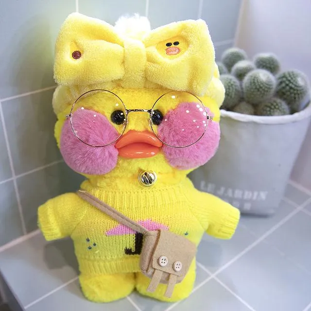 30CM Pink LaLafanfan Kawaii Cafe Mimi Yellow Duck Plush Toy Cute Stuffed Doll Soft Animal Dolls Kids Toys Birthday Gift for girl