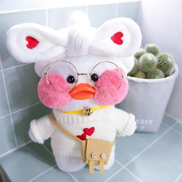 30CM Pink LaLafanfan Kawaii Cafe Mimi Yellow Duck Plush Toy Cute Stuffed Doll Soft Animal Dolls Kids Toys Birthday Gift for girl