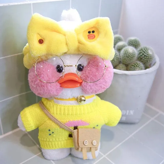 30CM Pink LaLafanfan Kawaii Cafe Mimi Yellow Duck Plush Toy Cute Stuffed Doll Soft Animal Dolls Kids Toys Birthday Gift for girl