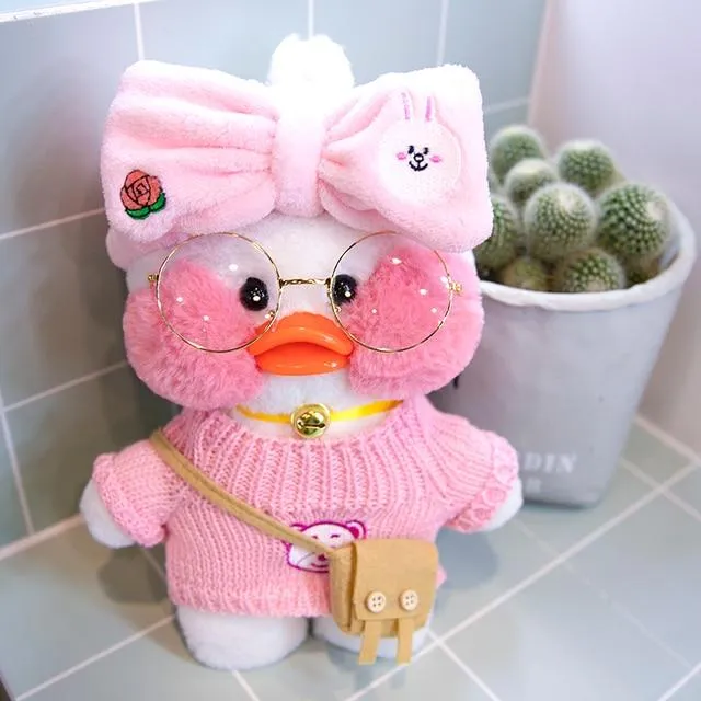 30CM Pink LaLafanfan Kawaii Cafe Mimi Yellow Duck Plush Toy Cute Stuffed Doll Soft Animal Dolls Kids Toys Birthday Gift for girl