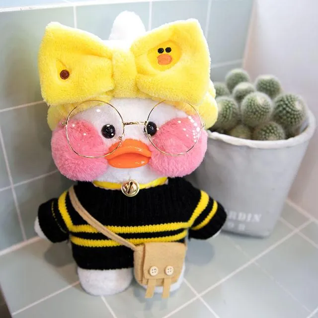 30CM Pink LaLafanfan Kawaii Cafe Mimi Yellow Duck Plush Toy Cute Stuffed Doll Soft Animal Dolls Kids Toys Birthday Gift for girl