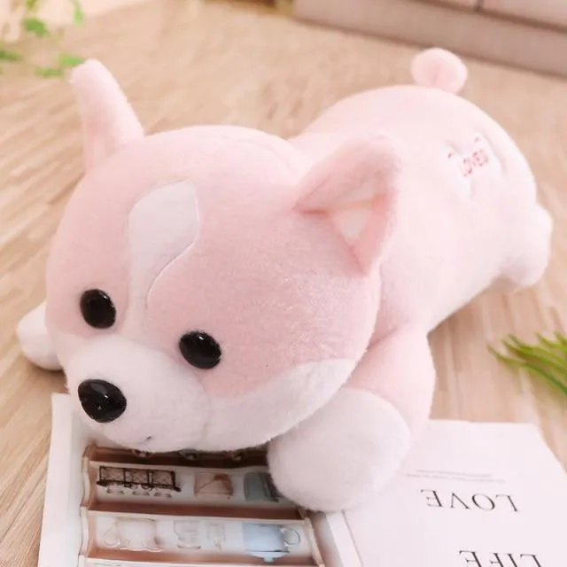 60-100cm Cute Corgi Dog Plush Toy Stuffed Soft Animal Shiba Inu Chai Pillow Cartoon Christmas Gift for Kids Children Girls