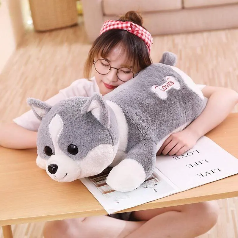 60-100cm Cute Corgi Dog Plush Toy Stuffed Soft Animal Shiba Inu Chai Pillow Cartoon Christmas Gift for Kids Children Girls