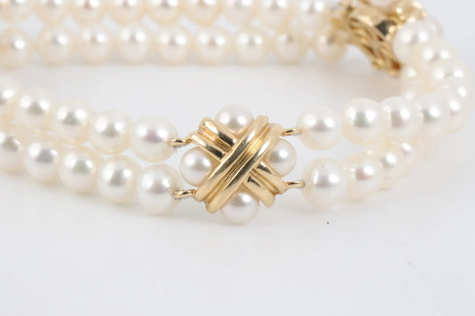 7.5" 14k Yellow Gold Pearl Bracelet (20.43g.)