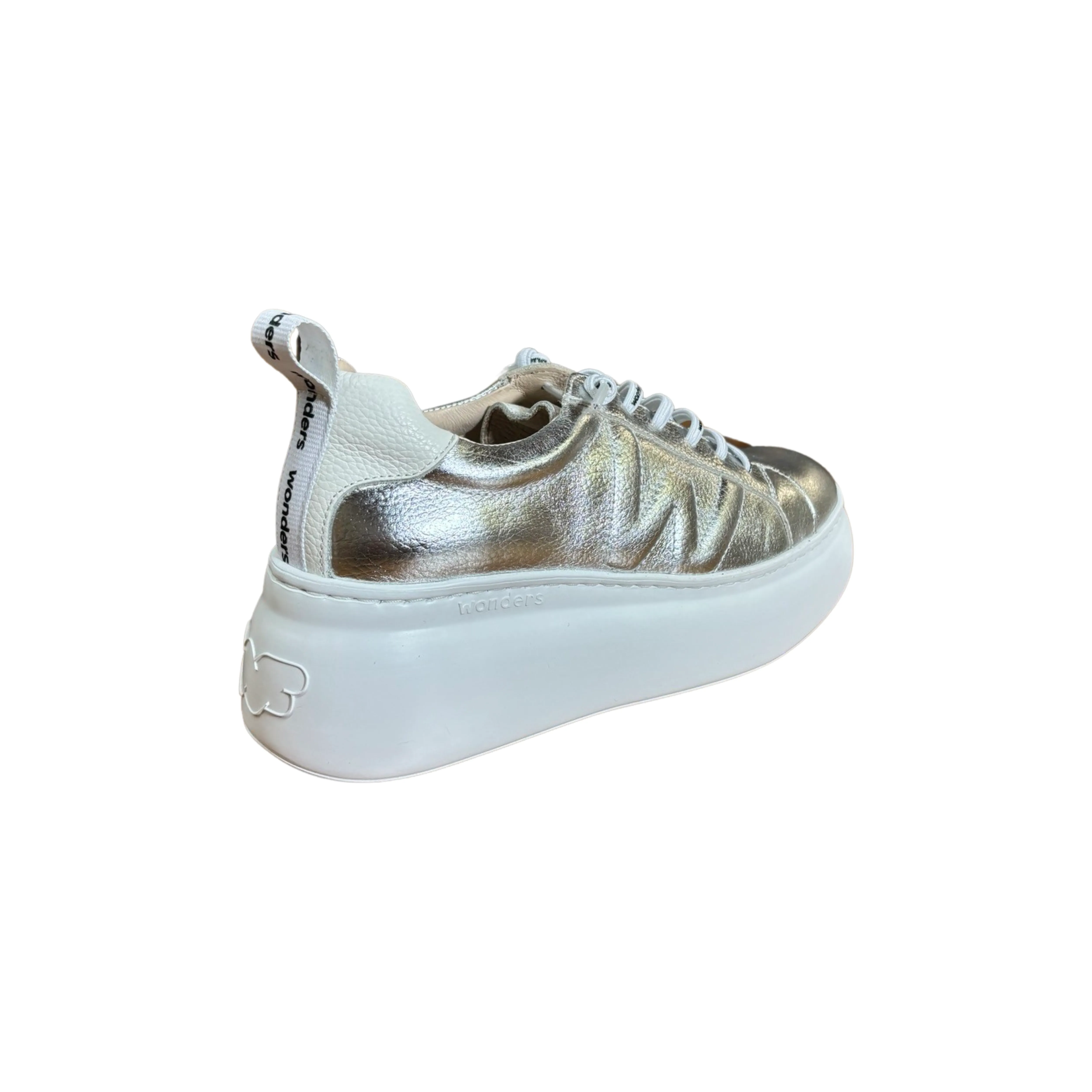 A2632 Silver Metallic Platform Sneaker