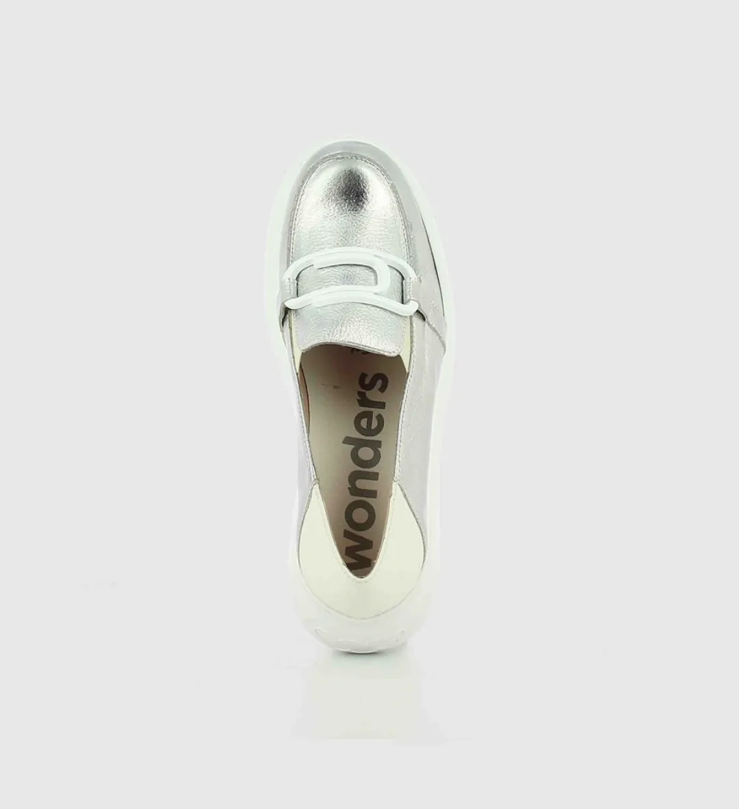 A2641 Silver Flatform Loafer