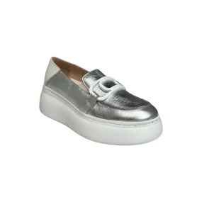 A2641 Silver Flatform Loafer