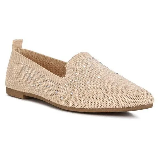 Abedi Rhinestone Embellished Pull Tab Loafers