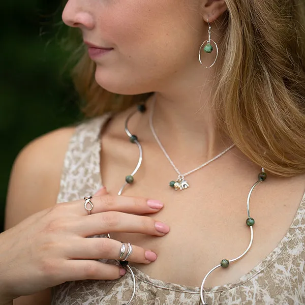 Anchor | Cluster Necklace | Sterling Silver