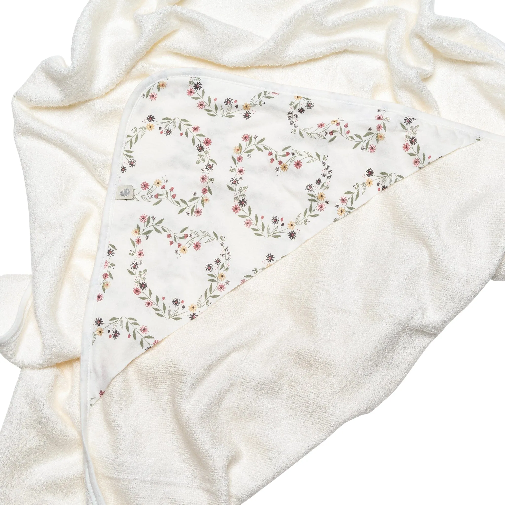 Bamboo hooded towel - Hearts