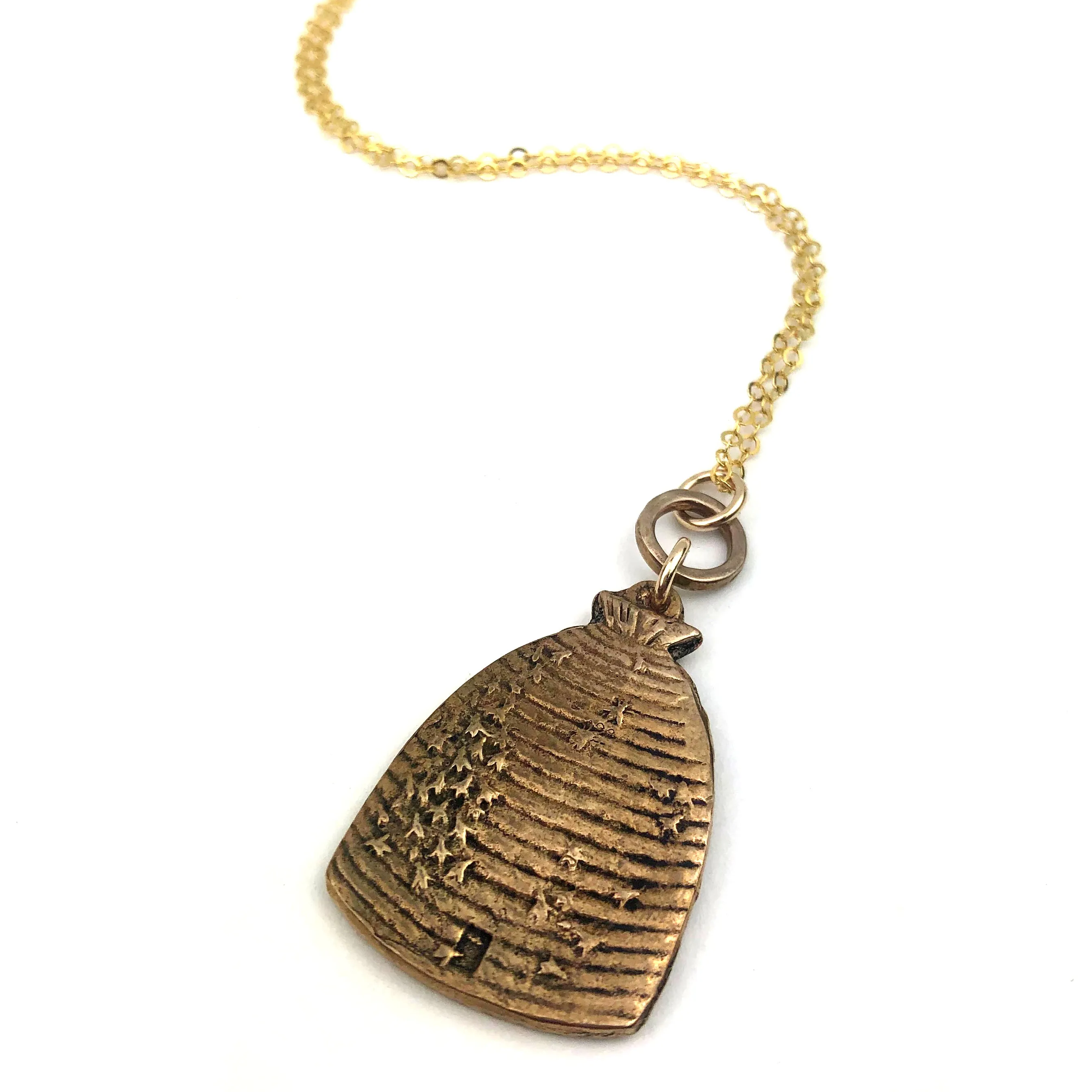 BEEHIVE Statement Necklace - Bronze