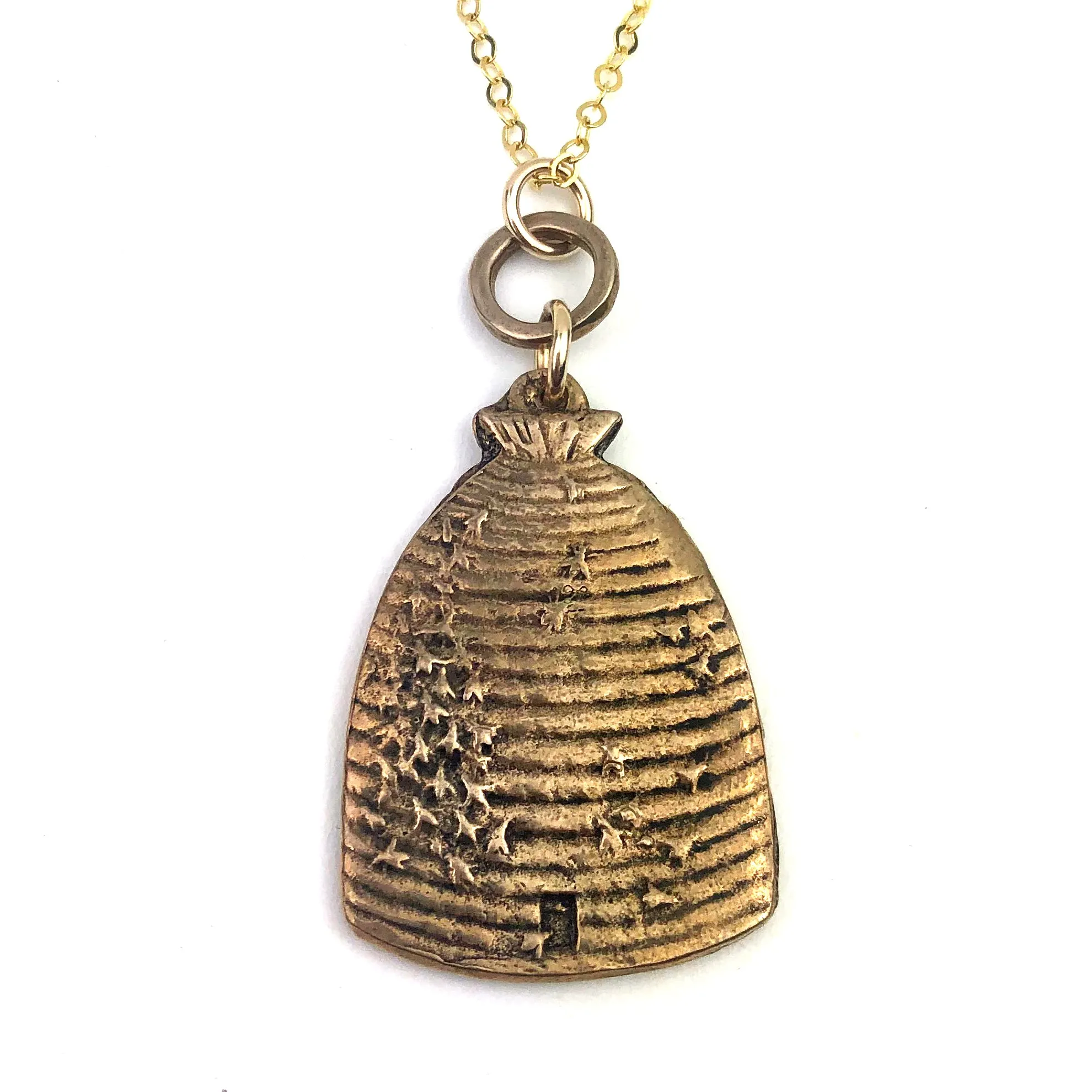 BEEHIVE Statement Necklace - Bronze