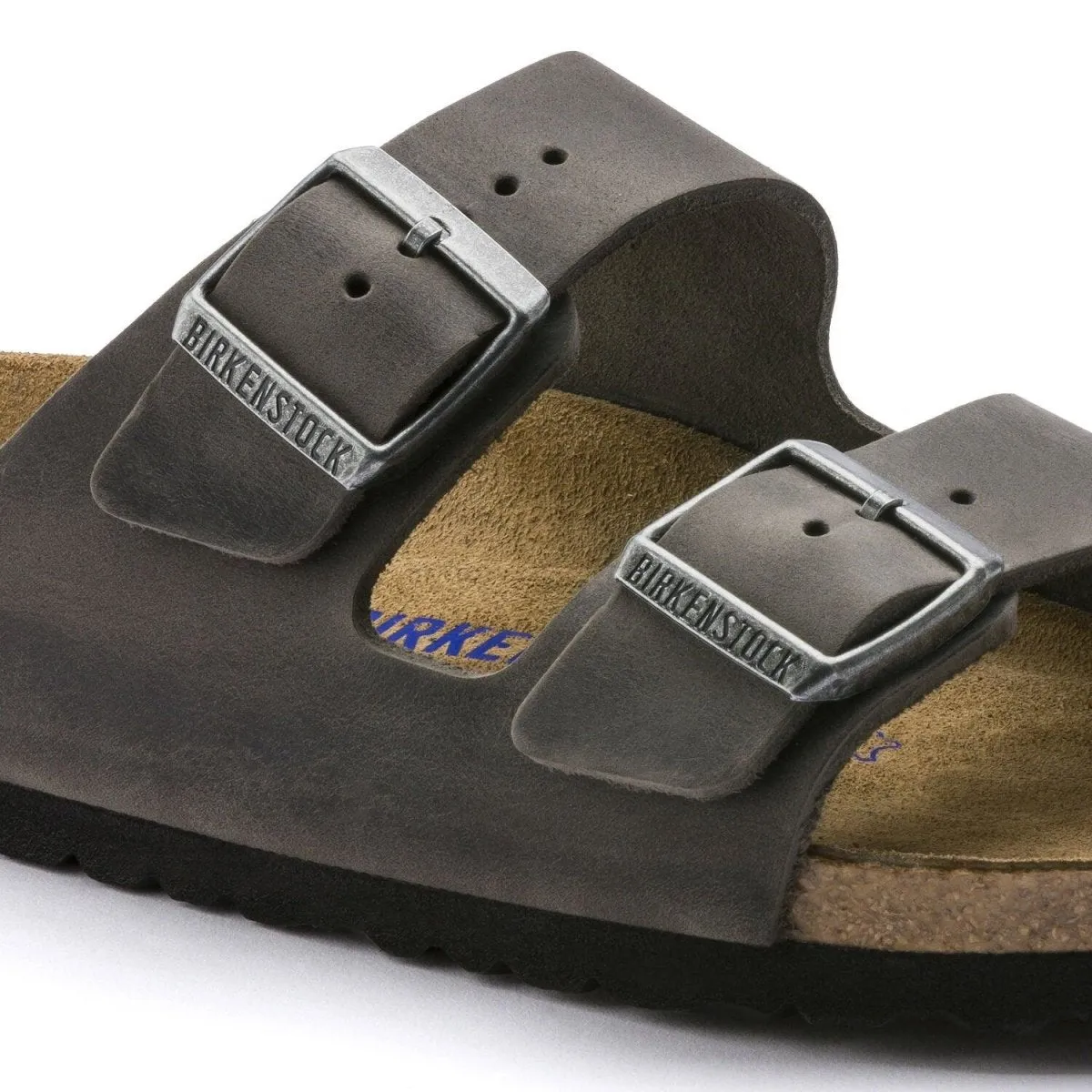 Birkenstock Arizona Soft Footbed - Iron Oiled Leather