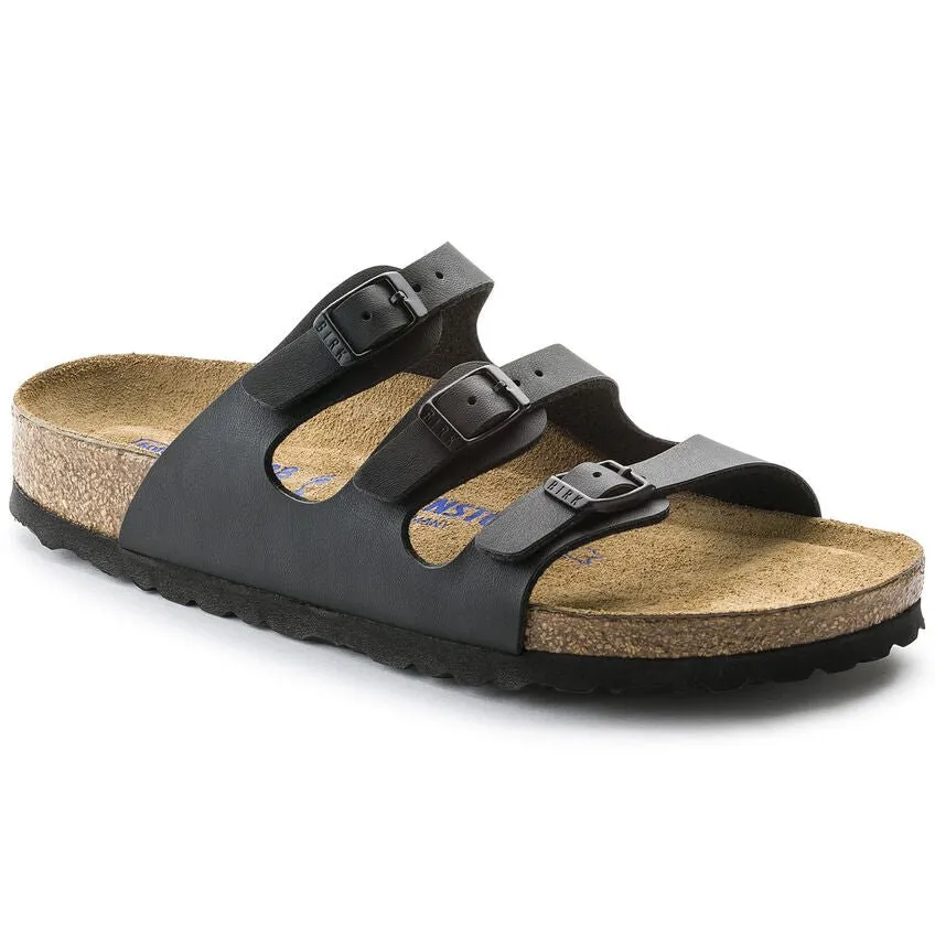 Birkenstock Women's Florida Soft Footbed - Black Birko-Flor