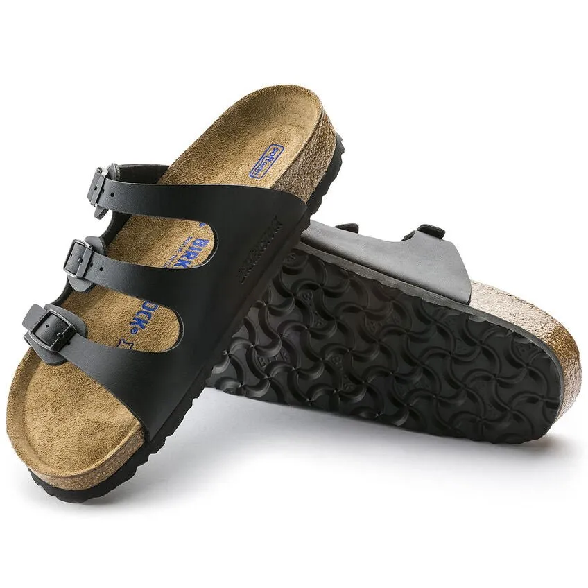 Birkenstock Women's Florida Soft Footbed - Black Birko-Flor