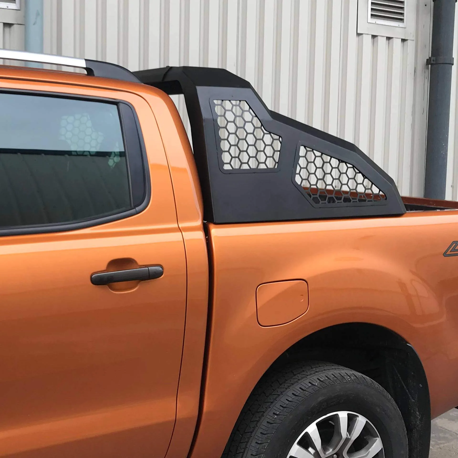 Black Side Mesh Roll Sports Bar for the Ford Ranger 1998-2005