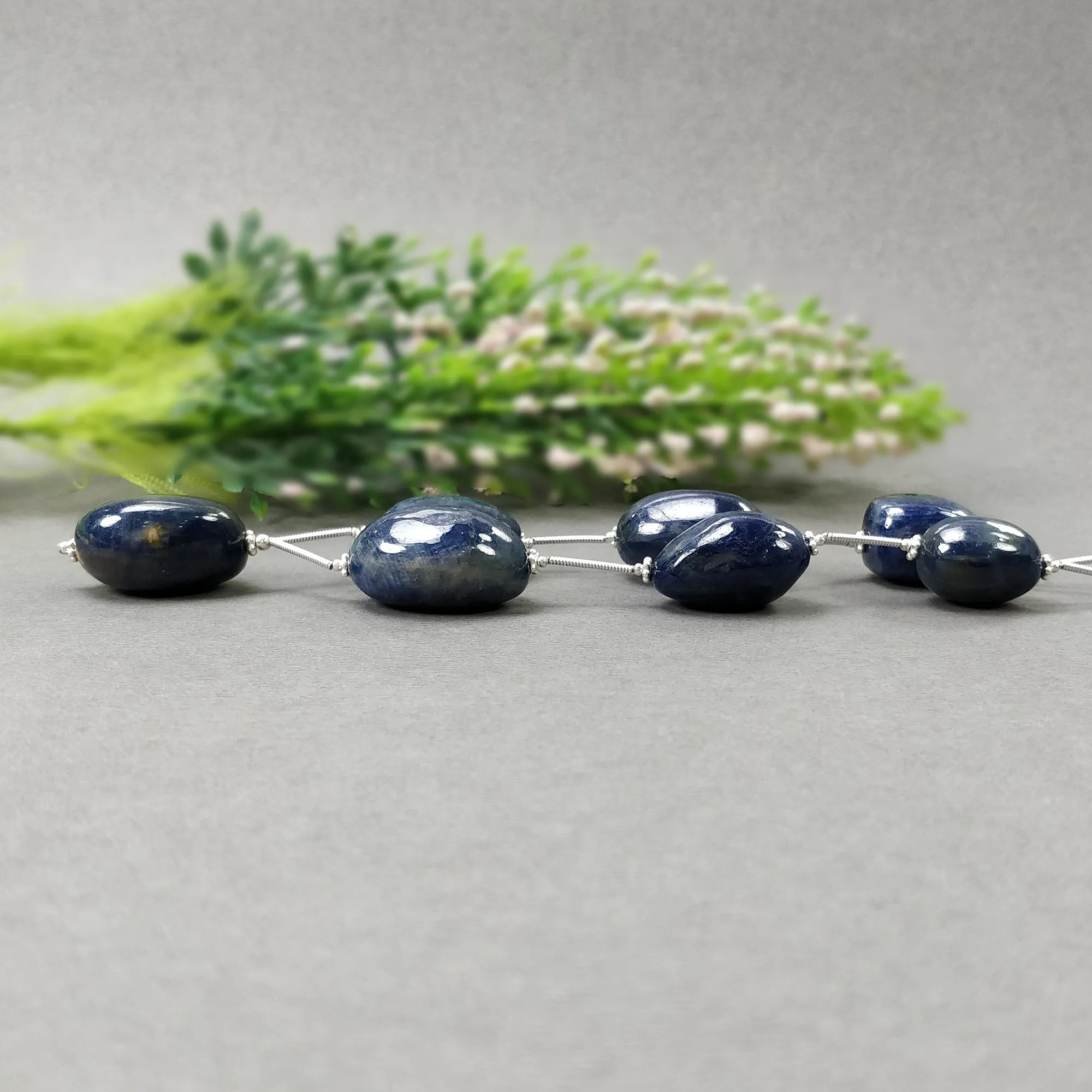 BLUE SAPPHIRE Gemstone Cabochon Loose Beads: 431.05cts Natural Untreated Sapphire Plain Oval Shape Beads 18.5*15mm - 25*20mm