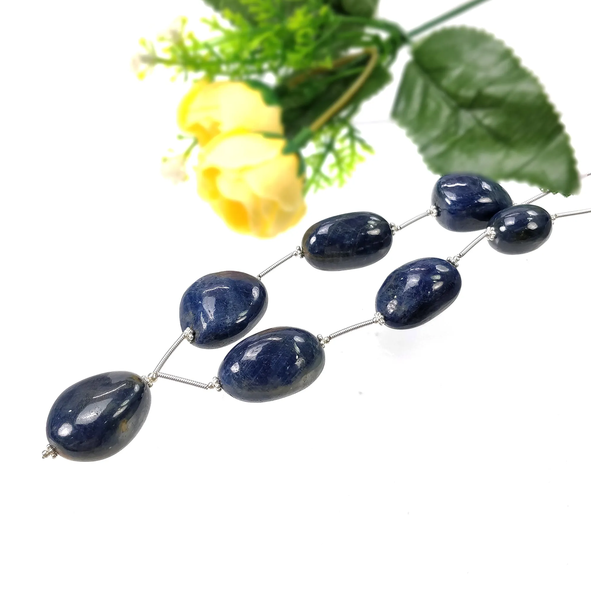 BLUE SAPPHIRE Gemstone Cabochon Loose Beads: 431.05cts Natural Untreated Sapphire Plain Oval Shape Beads 18.5*15mm - 25*20mm