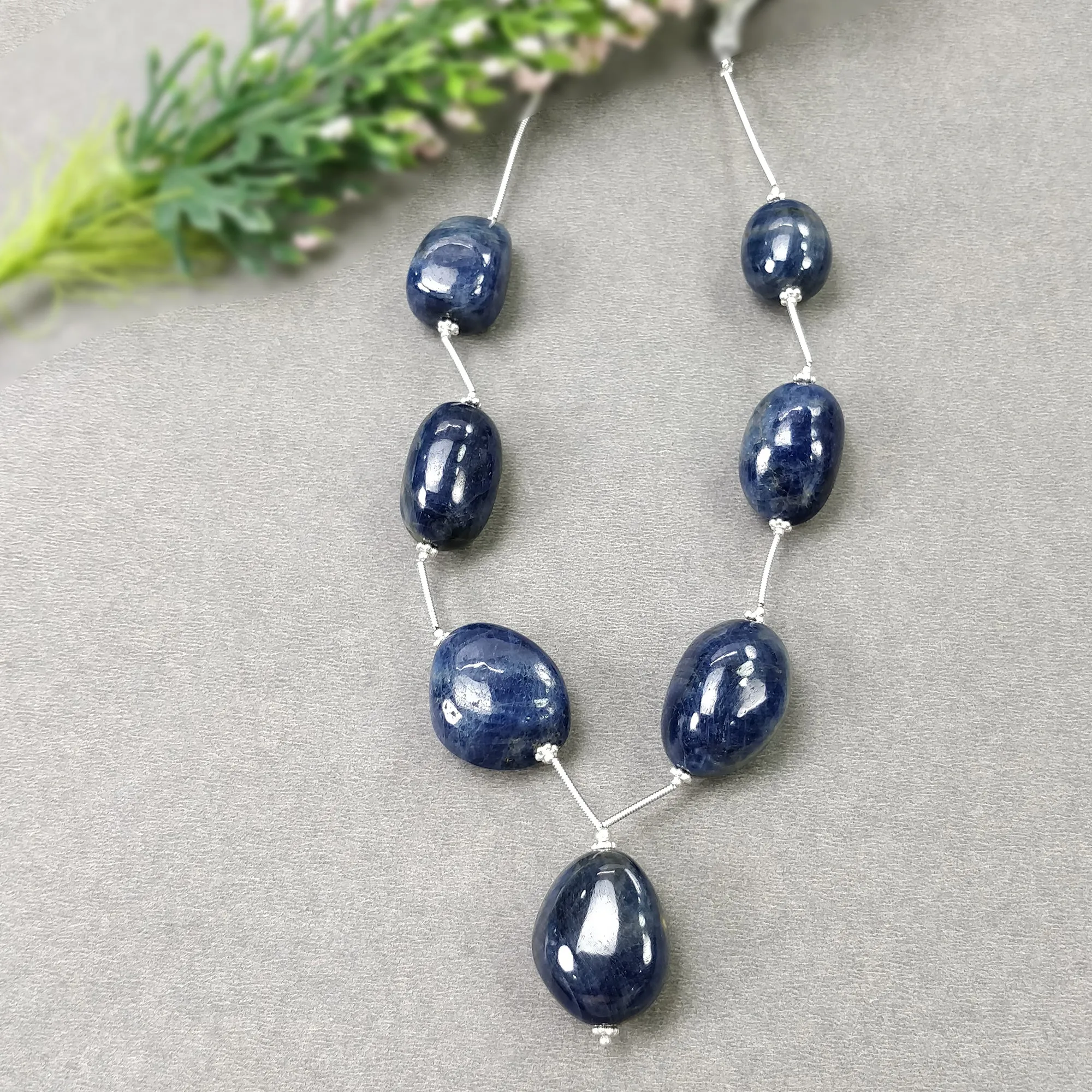 BLUE SAPPHIRE Gemstone Cabochon Loose Beads: 431.05cts Natural Untreated Sapphire Plain Oval Shape Beads 18.5*15mm - 25*20mm