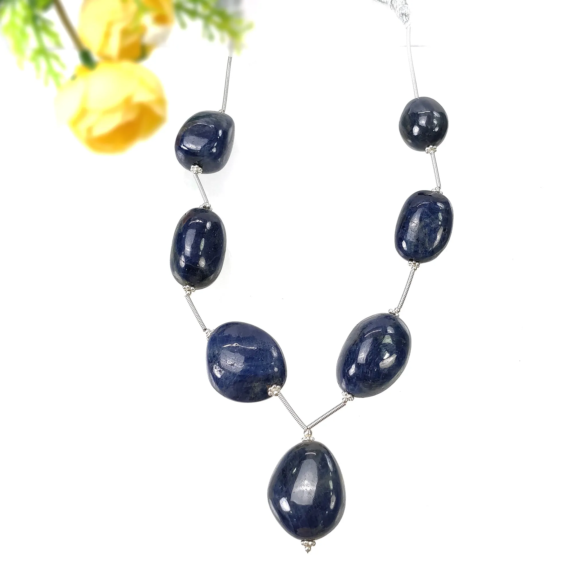 BLUE SAPPHIRE Gemstone Cabochon Loose Beads: 431.05cts Natural Untreated Sapphire Plain Oval Shape Beads 18.5*15mm - 25*20mm