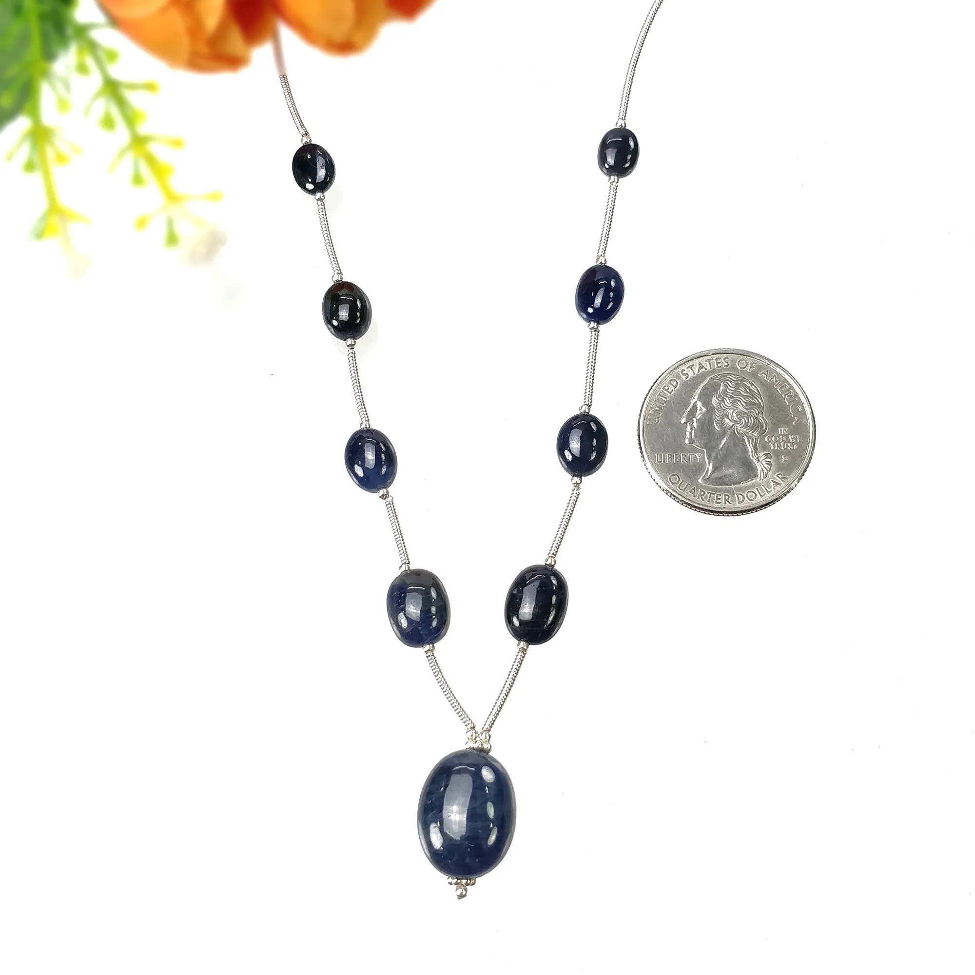 BLUE SAPPHIRE Gemstone Loose Beads : 55.50cts Natural Untreated Sapphire Plain Oval Shape Beads 7.5*6mm - 15.5*12.5mm