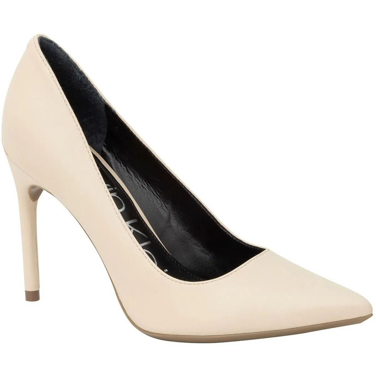 Calvin Klein Womens Venten Leather Pointed Toe Pumps